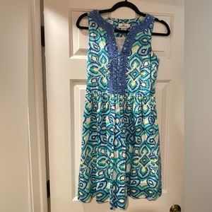 Nwot Vineyard Vines Dress Size 0, Medallion Capri Blue